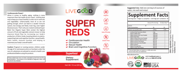 Super Reds LiveGood Label